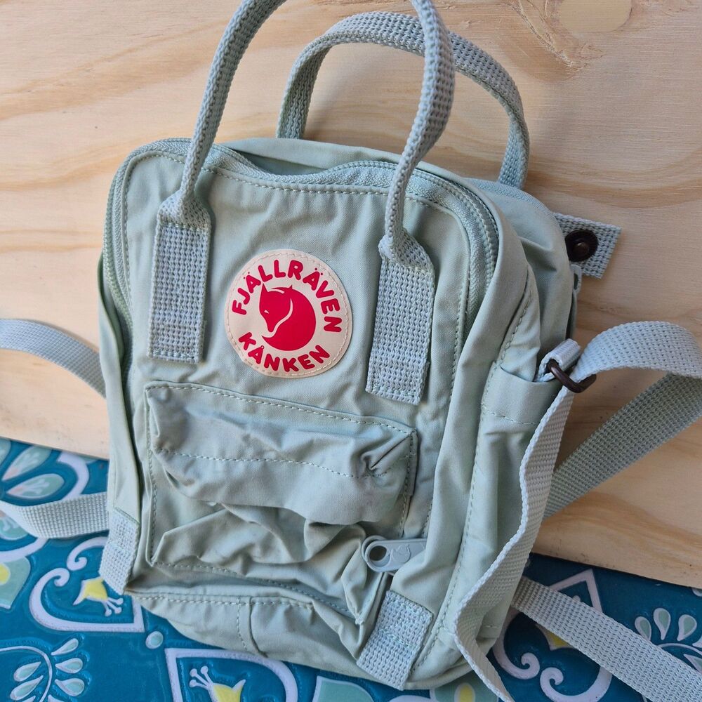 Fjallraven Kanken Sling Mini Crossbody Bag Mint Green Small Shoulder Purse